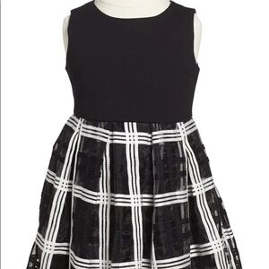 Milly minis embroidered organza fit flare dress